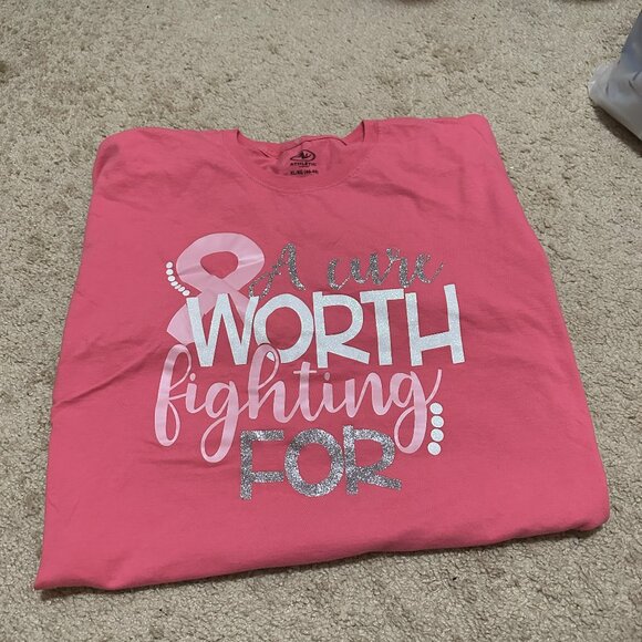 Tops - Pink "A Cure Worth Fighting For" Tee